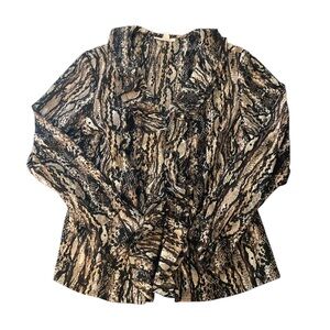 Animal Print Ruffle Top